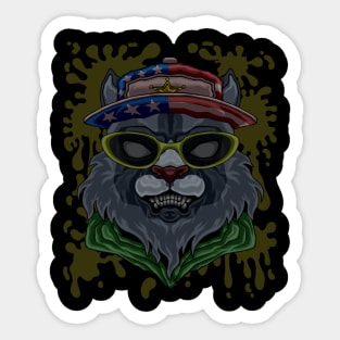 fashion cat street art Sticker